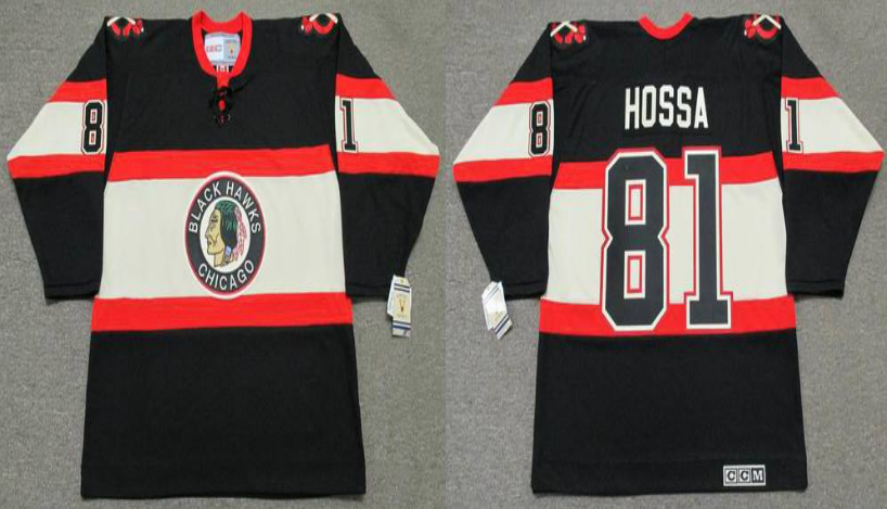 2019 Men Chicago Blackhawks 81 Hossa black CCM NHL jerseys